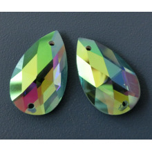 Teardrop Flat Back Glass Beads